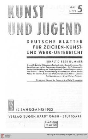 Heft 5 (Mai 1932)