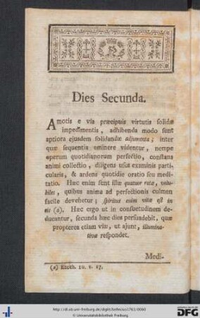 Dies Secunda.