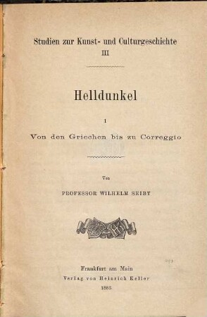 Helldunkel, 1. Von den Griechen bis zu Correggio