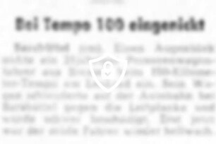 Bei Tempo 100 eingenickt