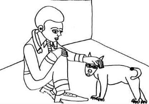Mann mit Hund