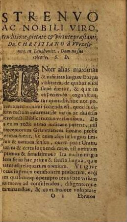 Diqdûq lešôn haq-qodeš, 2. Grammaticae Ebraicae Pars Secunda, Continens Observationes necessarias de omnibus partibus orationis