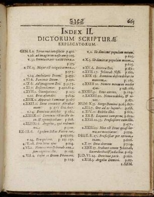 Index II. Dictorum Scripturæ Explicatorum.