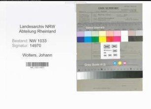 Entnazifizierung Johann Wolters , geb. 23.12.1911 (Kaufmann)
