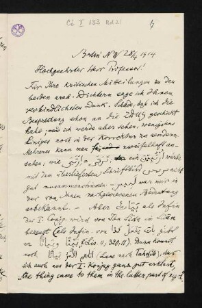 Brief 7: 28.04.1914