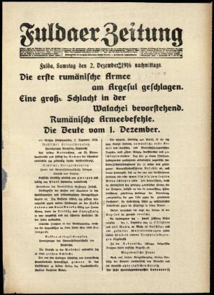 Ausgabe vom Samstag, den 02. Dezember 1916.