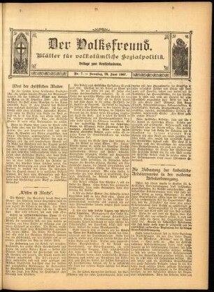 Ausgabe vom Sonntag, den 30. Juni 1907.