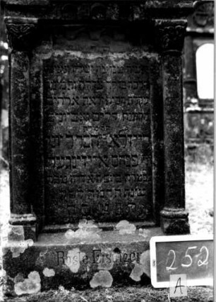 Grabstein 252 [Nir S. 156 Nr. 15.10]: Grabstein 252A [Nir S. 156 Nr. 15.10]