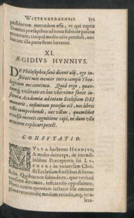 XI. Aegidius Hunnius