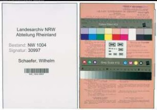 Entnazifizierung Wilhelm Schaefer , geb. 03.07.1901 (Kaufmann)