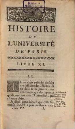 Histoire De L'Université De Paris : Depuis son origine jusqu'en l'année 1600. 6
