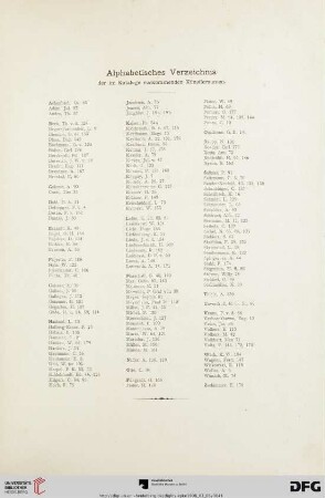 Alphabeitsches Verzeichnis der im Kataloge vorkommenden Künstlernamen
