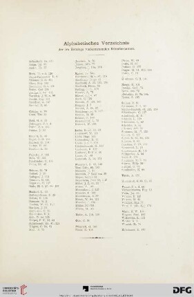 Alphabeitsches Verzeichnis der im Kataloge vorkommenden Künstlernamen