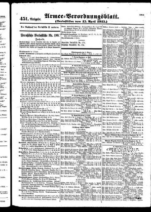 451.Ausgabe. Donnerstag, 15. April 1915