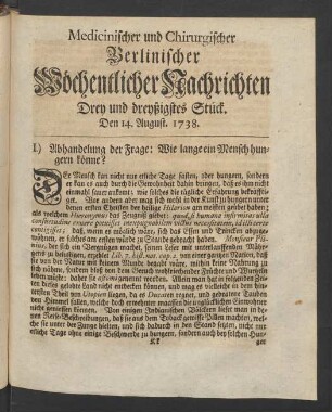 Drey und dreyssigstes Stück