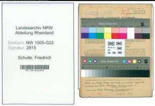 Entnazifizierung Friedrich Schulte , geb. 23.04.1897 (Gemuesehaendler)