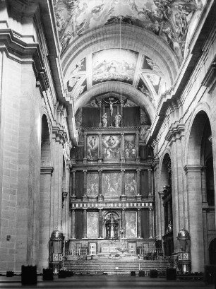 San Lorenzo de El Escorial. Königlicher Sitz Sankt Laurentius von El Escorial. Kirche (1563-1584). Chor