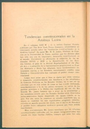 Tendencias constituconales en la América Latina