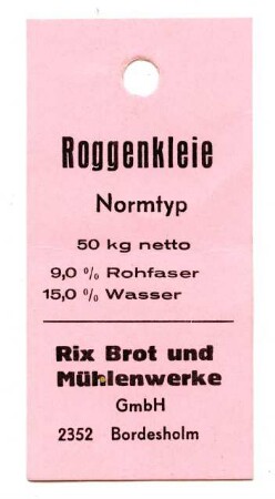 Rix Brot und Mühlenwerke Roggenkleie