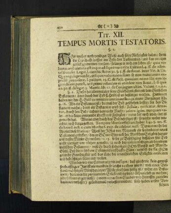 Tit. XII. Tempus Mortis Testatoris.