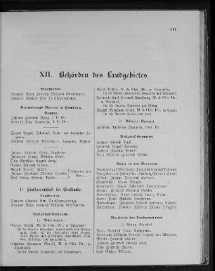 XII. Behörden des Landgebietes.