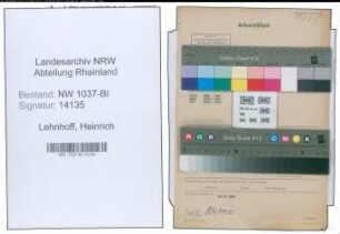 Entnazifizierung Heinrich Lehnhoff , geb. 17.01.1893 (Postschaffner)