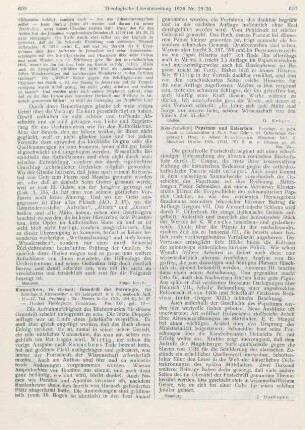 609-610 [Rezension] Rauschen, Gerhard, Grundriß der Patrologie. Die Schriften d. Kirchenväter u. ihr Lehrgehalt. 8. u. 9., neubearb. Aufl