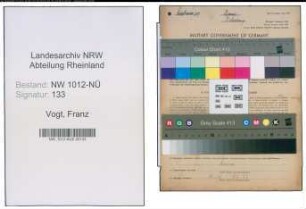 Entnazifizierung Franz Vogt , geb. 27.02.1900 (Landwirt)