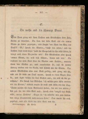 47. Die weiße und die schwarze Braut.