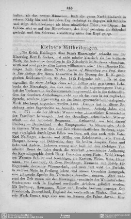 Kleinere Mittheilungen