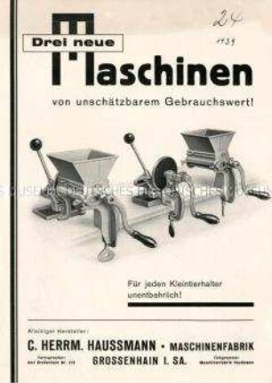 Drei neue Maschinen von unschätzbarem Gebrauchswert!