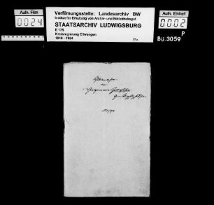 Schuldenwesen der Gesamt- und der Teilgemeinde Jungholzhausen sowie der Teilgemeinde Zottishofen