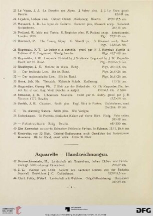 Aquarelle – Handzeichnungen (Nr. 42-95)