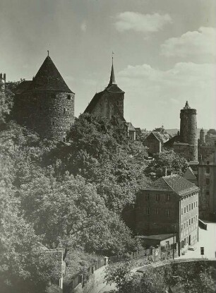 Bautzen, Blick auf Michaeliskirche und Alte Wasserkunst