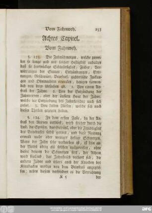 Achtes Capitel. Vom Zahnweh.