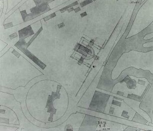 Entwurf für ein Richard-Wagner-Festspielhaus in München, Lageplan für Standort südlich des Maximilianeums