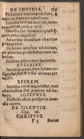 De Silentio. Cap. 16.