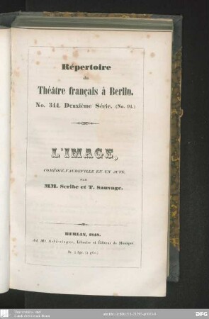 L' image : comédie-vaudeville en un acte