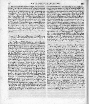 Alexis, W.: Die Geächteten. Novelle. Berlin: Duncker & Humblot 1825