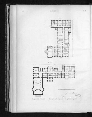Lungenheilstätte Überruh, Hauptgebäude Erdgeschoss. Grundriss