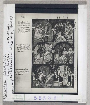 München, Bayerische Staatsbibliothek: Clm ? Englischer Psalter: Nebukadnezars Kriegszug