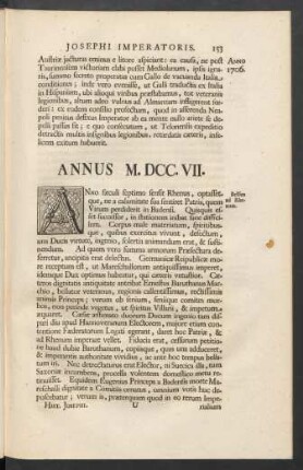 Annus M.DCC.VII.