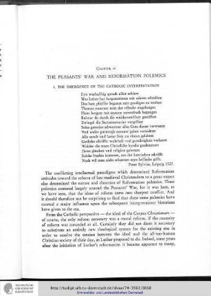 Chapter IV: The Peasants' War and Reformation Polemics