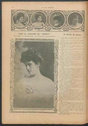 Para el concurso de "Tribune" - Nuestra contribución de bellezas argentinas : Sra. Julieta Ouran de Orzabal