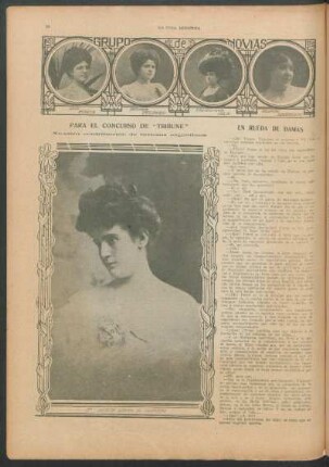 Para el concurso de "Tribune" - Nuestra contribución de bellezas argentinas : Sra. Julieta Ouran de Orzabal