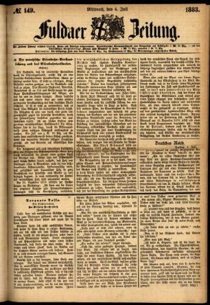 Ausgabe vom Mittwoch, den 04. Juli 1883.