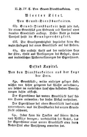Vierter Titel. Von Grund-Dienstbarkeiten.