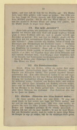 101. Was heißt "verrathen"?