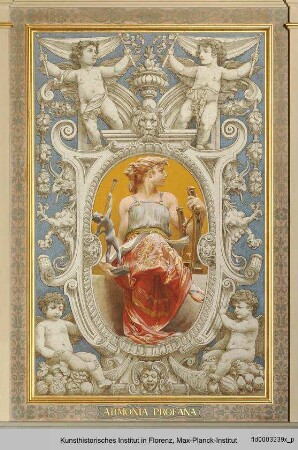 Ausmalung des Treppenhauses im Palazzo Grifoni Budini Gattai : Weibliche Allegorien