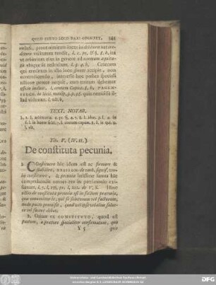 Tit. V. (IV. 18.) De constituta pecunia.